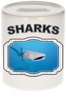 Bellatio Decorations Dieren walvishaai spaarpot - sharks/ haaien spaarpotten kinderen 9 cm