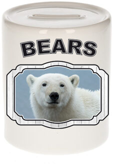 Bellatio Decorations Dieren witte ijsbeer spaarpot - bears/ ijsberen spaarpotten kinderen 9 cm