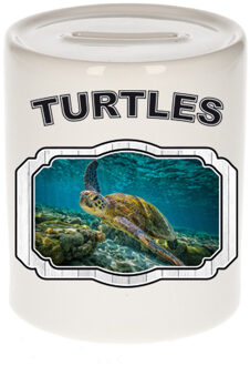 Bellatio Decorations Dieren zee schildpad spaarpot - turtles/ schildpadden spaarpotten kinderen 9 cm