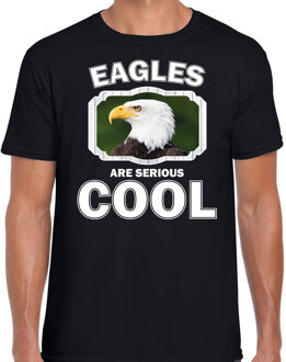 Bellatio Decorations Dieren zeearenden t-shirt zwart heren - eagles are serious cool shirt - cadeau t-shirt arend/ zeearenden liefhebber 2XL