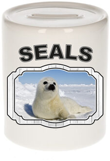 Bellatio Decorations Dieren zeehond spaarpot - seals/ zeehonden spaarpotten kinderen 9 cm Multi