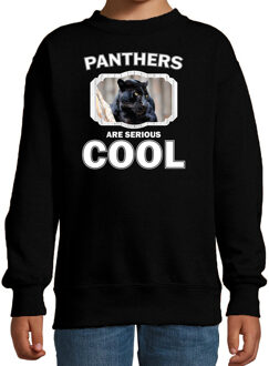 Bellatio Decorations Dieren zwarte panter sweater zwart kinderen - panthers are cool trui jongens en meisjes