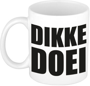 Bellatio Decorations Dikke doei afscheids cadeau mok - wit - 300 ml keramiek - feest mokken