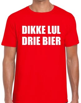 Bellatio Decorations Dikke Lul Drie Bier heren T-shirt rood 2XL