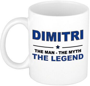 Bellatio Decorations Dimitri cadeau mok - man myth legend - naam koffiemok - 300 ml - collega - vaderdag