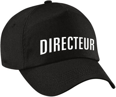 Bellatio Decorations Directeur verkleed pet zwart voor dames en heren - directeur baseball cap - carnaval verkleedaccessoire voor kostuum