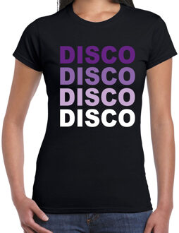 Bellatio Decorations Disco feest t-shirt zwart voor dames