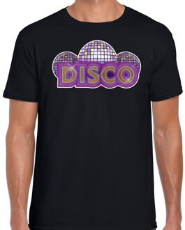 Bellatio Decorations Disco feest t-shirt zwart voor heren 2XL