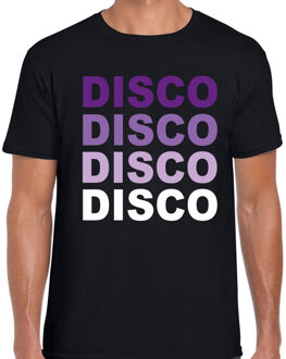 Bellatio Decorations Disco feest t-shirt zwart voor heren 2XL