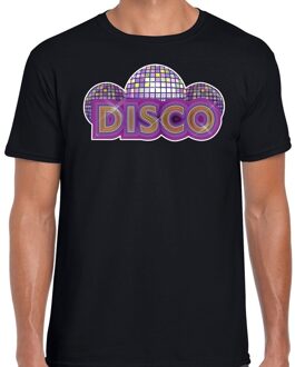 Bellatio Decorations Disco feest t-shirt zwart voor heren