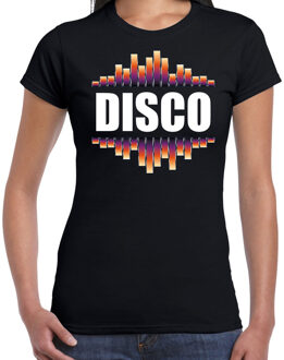 Bellatio Decorations Disco fun tekst t-shirt zwart dames