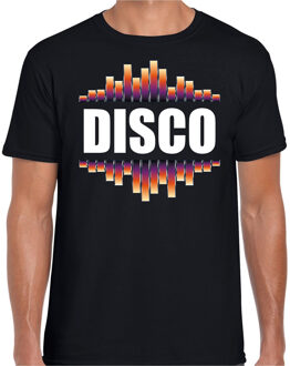 Bellatio Decorations Disco fun tekst t-shirt zwart heren 2XL