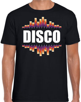Bellatio Decorations Disco fun tekst t-shirt zwart heren
