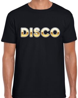 Bellatio Decorations Disco tekst t-shirt / outfit zwart voor heren 2XL