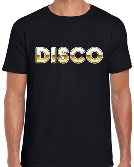 Bellatio Decorations Disco tekst t-shirt / outfit zwart voor heren