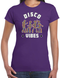 Bellatio Decorations Disco verkleed t-shirt dames - jaren 80 feest outfit - disco vibes 2XL