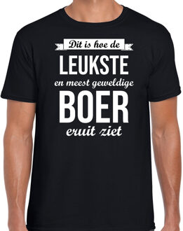 Bellatio Decorations Dit is hoe de leukste en meest geweldige boer eruit ziet cadeau t-shirt zwart heren 2XL