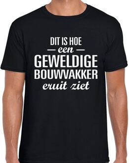 Bellatio Decorations Dit is hoe een geweldige bouwvakker eruit ziet cadeau t-shirt zwart heren 2XL