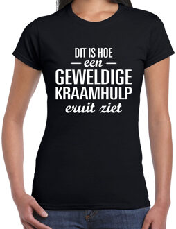 Bellatio Decorations Dit is hoe een geweldige kraamhulp eruit ziet cadeau t-shirt zwart dames 2XL