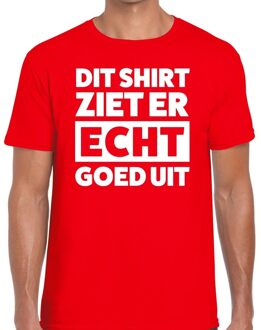 Bellatio Decorations Dit shirt ziet er echt goed uit tekst t-shirt rood heren 2XL