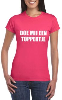 Bellatio Decorations Doe mij een Toppertje shirt roze voor dames L