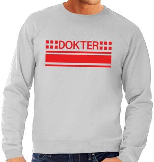 Bellatio Decorations Dokter logo sweater grijs voor heren 2XL