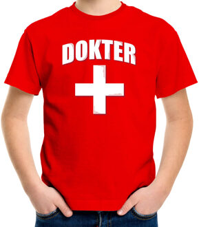 Bellatio Decorations Dokter met kruis verkleed t-shirt rood voor kinderen