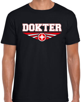 Bellatio Decorations Dokter t-shirt zwart heren - Beroepen shirt 2XL - Feestshirts