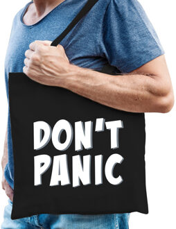 Bellatio Decorations Dont panic / geen paniek cadeau tas zwart voor heren