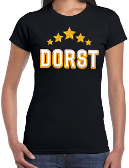 Bellatio Decorations Dorst drank fun t-shirt zwart voor dames 2XL