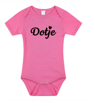 Bellatio Decorations Dotje cadeau baby rompertje roze meisjes 68 (4-6 maanden)