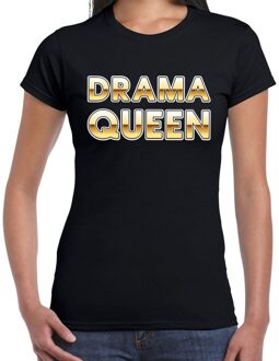 Bellatio Decorations Drama queen fun tekst t-shirt zwart voor dames 2XL