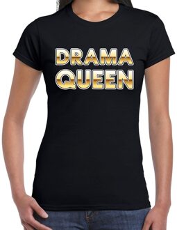 Bellatio Decorations Drama queen fun tekst t-shirt zwart voor dames S