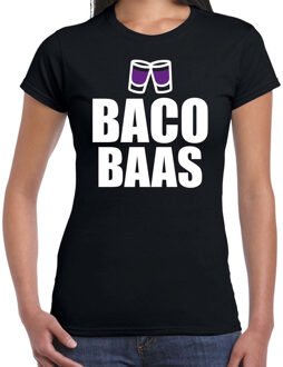 Bellatio Decorations Drank t-shirt baco baas zwart voor dames - Drank t-shirt S