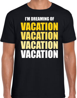 Bellatio Decorations Dreaming of vacation fun t-shirt zwart voor heren