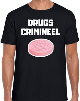 Bellatio Decorations Drugs crimineel verkleed t-shirt zwart voor heren