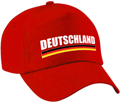 Bellatio Decorations Duitsland/deutschland landen pet/baseball cap rood volwassenen - Verkleedhoofddeksels