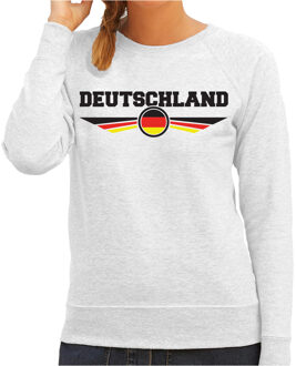 Bellatio Decorations Duitsland / Deutschland landen sweater grijs dames 2XL