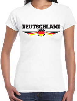 Bellatio Decorations Duitsland / Deutschland landen t-shirt wit dames 2XL