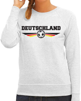 Bellatio Decorations Duitsland / Deutschland landen / voetbal sweater grijs dames 2XL