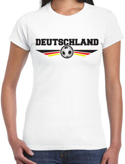 Bellatio Decorations Duitsland / Deutschland landen / voetbal t-shirt wit dames