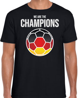 Bellatio Decorations Duitsland EK/ WK supporter t-shirt - we are the champions met Duitse voetbal - zwart - heren - kleding / shirt 2XL