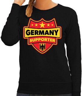 Bellatio Decorations Duitsland / Germany schild supporter sweater zwart voor dames 2XL