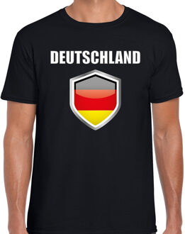 Bellatio Decorations Duitsland landen t-shirt zwart heren - Duitse landen shirt / kleding - EK / WK / Olympische spelen Deutschland outfit 2XL