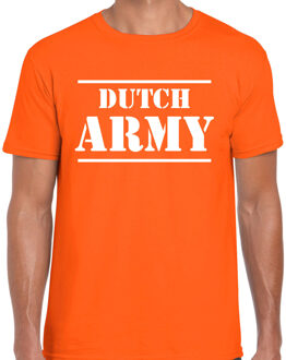Bellatio Decorations Dutch army/Nederlands leger supporter/fan t-shirt oranje voor heren - EK/WK/Race