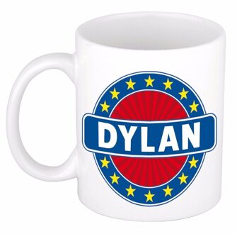 Bellatio Decorations Dylan naam koffie mok / beker 300 ml - namen mokken Multikleur