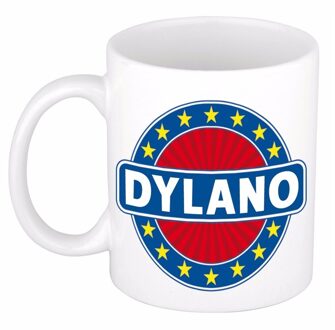 Bellatio Decorations Dylano naam koffie mok / beker 300 ml - namen mokken Multikleur