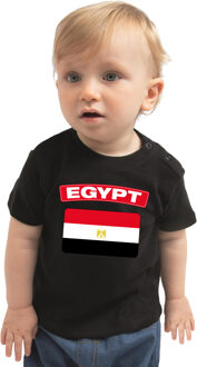 Bellatio Decorations Egypt t-shirt met vlag Egypte zwart voor babys
