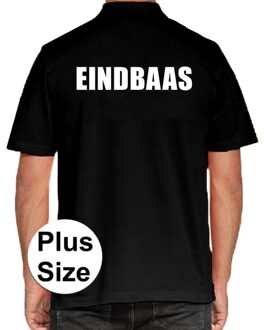 Bellatio Decorations Eindbaas grote maten poloshirt zwart voor heren 3XL