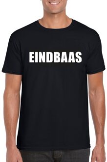 Bellatio Decorations Eindbaas tekst t-shirt zwart heren 2XL